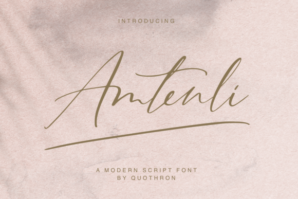 Amtenli Script: A Graceful Font for Elegant Publishing