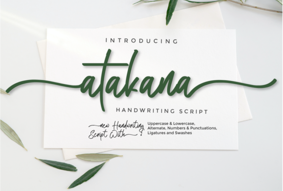 Atakana Script: The Perfect Font for Elegant Handmade Designs