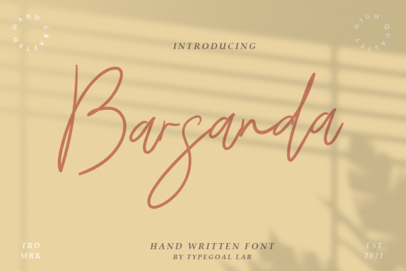 Barsanda Script: The Perfect Font for Elegant Handmade Creations