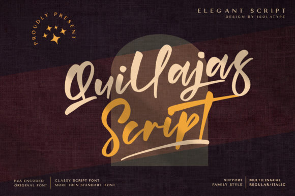 Enhance Your Brand with Quillajas Script Font