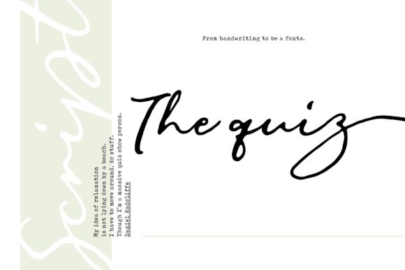Transform Your Brand with The Quiz Script Font