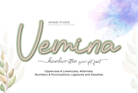 Vemina Script: A Sweet and Flowing Handwritten Typeface